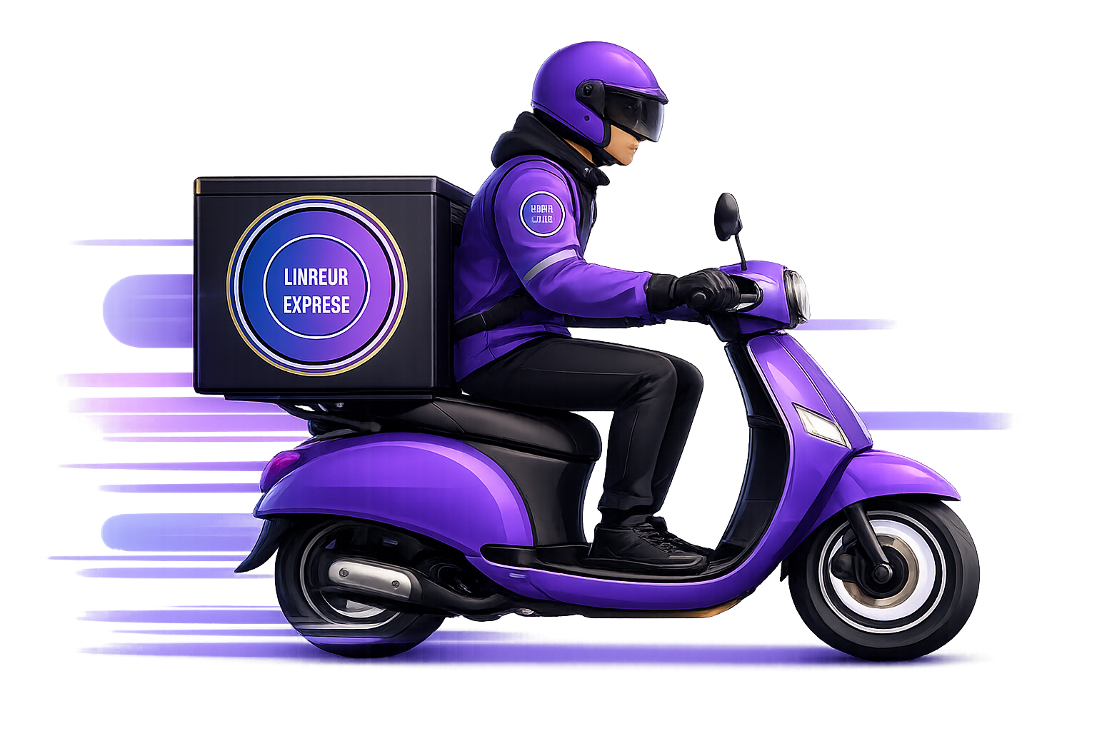 Moto de livraison Livreur Express